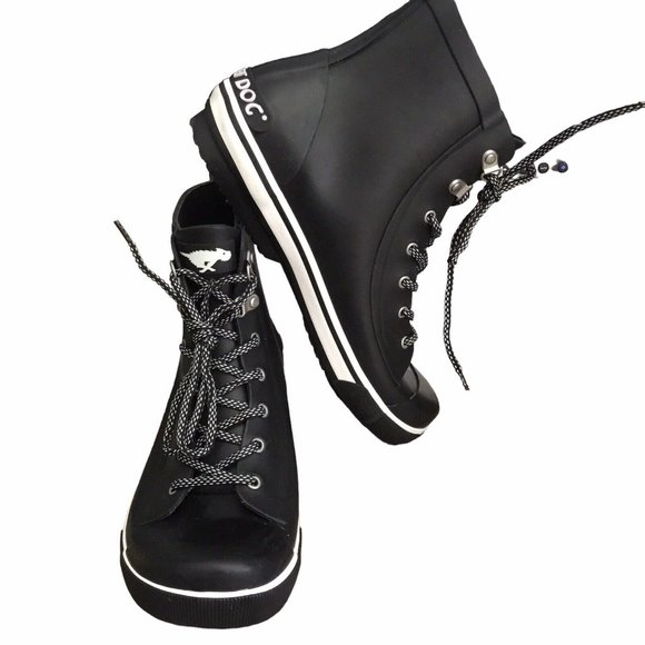 Rocket Dog Shoes Rocket Dog Rainy Womens Black Rubber Rain Laceup